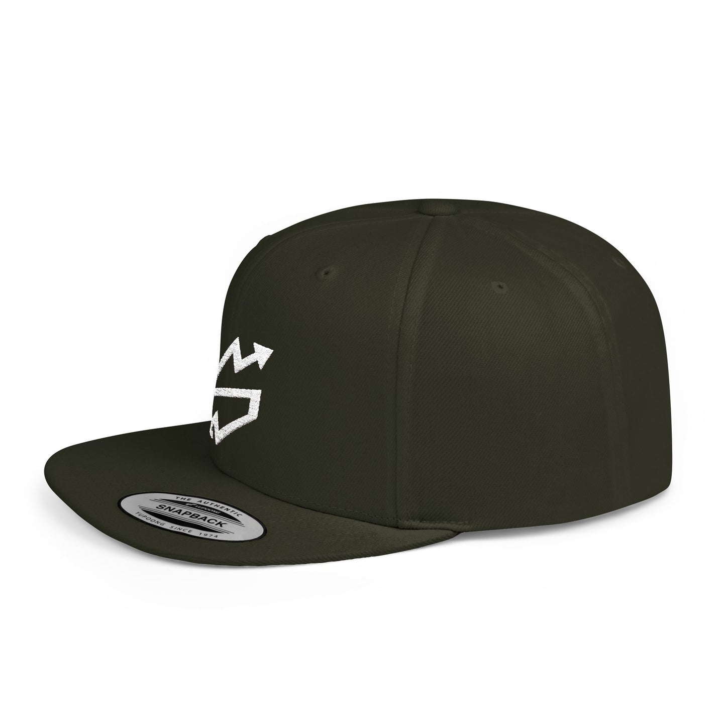 Stylish Flat Bill Snapback Hat with Dynamic Arrow Design
