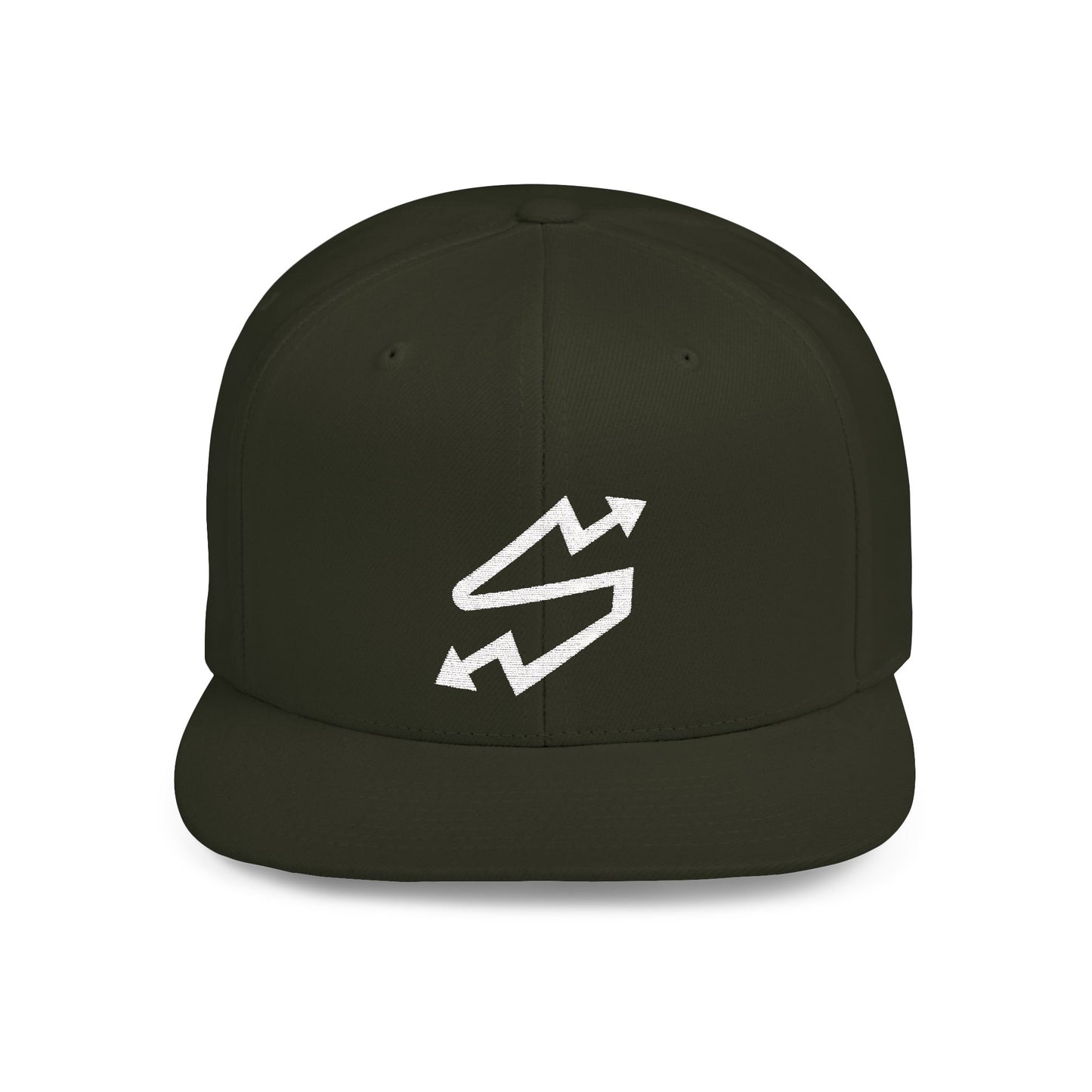 Stylish Flat Bill Snapback Hat with Dynamic Arrow Design